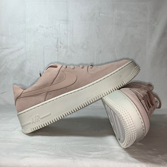 Nike Air Force 1 Sage AF1 Particle Pink Beige/Phantom Suede Women’s size 12 NEW! - Picture 1 of 8